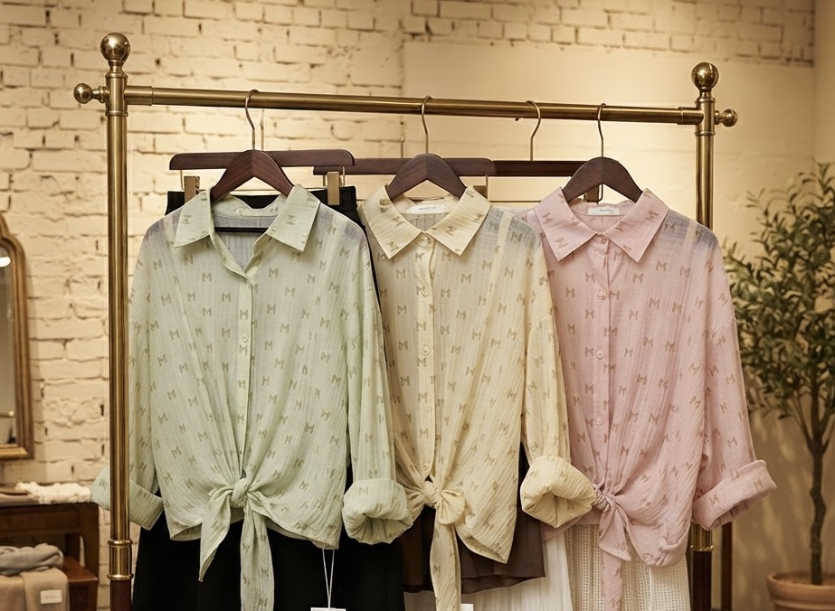 شومیز گره ای طرح دار